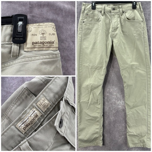 Patagonia Other - Patagonia Jeans Mens 32x32 Khaki Performance Twill Slim Straight